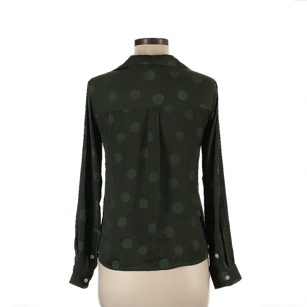 Madewell Green Long Sleeve Button Down Shirt - Picture 3 of 4